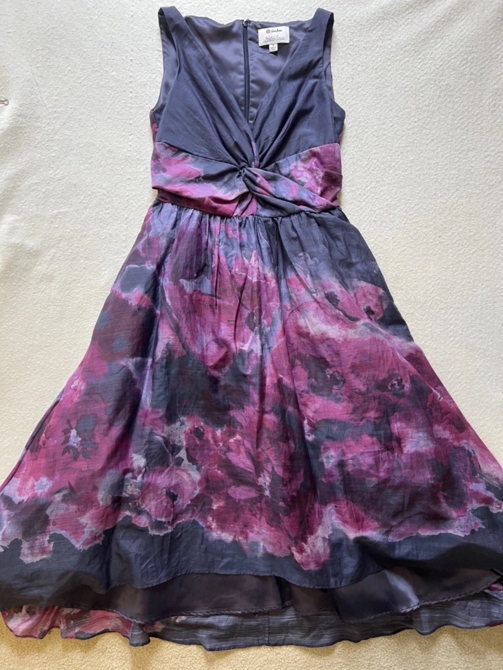 Target Neiman Marcus Lela Rose Watercolor High-Low Dress Womens Size 6